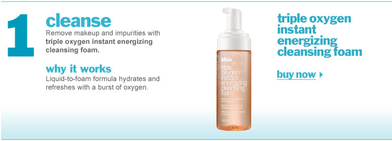 triple oxygen instant energizing cleansing foam