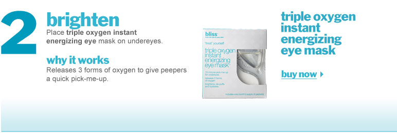 bliss triple oxygen instant energizing eye mask