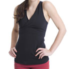 aziam athena v-neck sport top (black)