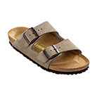 birkenstock arizona soft footbed sandal (taupe)