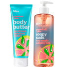 bliss grapefruit+aloe suds and butter set