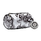gift: black + white floral bag with normal brush