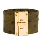 cc skye green ostrich resort cuff