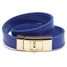 cc skye double wrap portico bracelet (blue + gold)