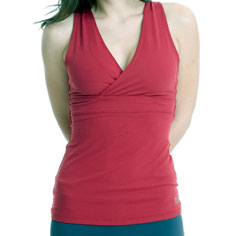 aziam athena v-neck sport top (red)