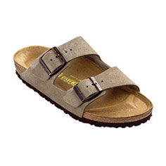 birkenstock arizona soft footbed sandal (taupe)