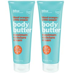 bliss blood orange+white pepper body butter set of 2