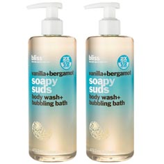 bliss vanilla+bergamot soapy suds set of 2