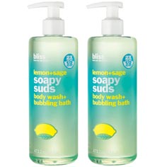 bliss lemon+sage soapy suds set of 2