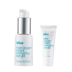 bliss triple oxygen(tm) instant energizing eye gel mega+mini set