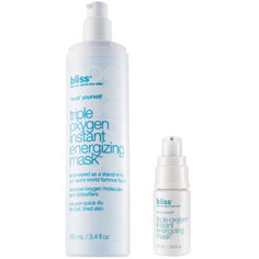 bliss triple oxygen™ instant energizing mask mega+mini set