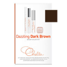 chella dazzling dark brown eyebrow color kit
