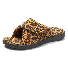 orthaheel relax slipper (tan leopard)