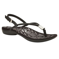 dr. weil integrative footwear accomplish sandal (black / silver)