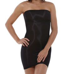 yummie tummie nic strapless slip (black)
