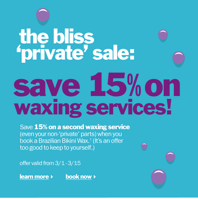 save 15% on waxing services!