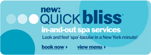 quickbliss spa menu